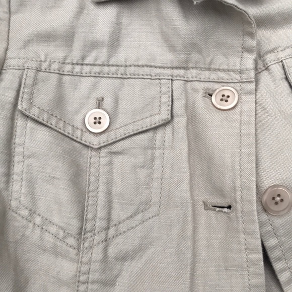 Ann Taylor tan linen blend blazer 3/4 sleeve sz 4 - Picture 5 of 7